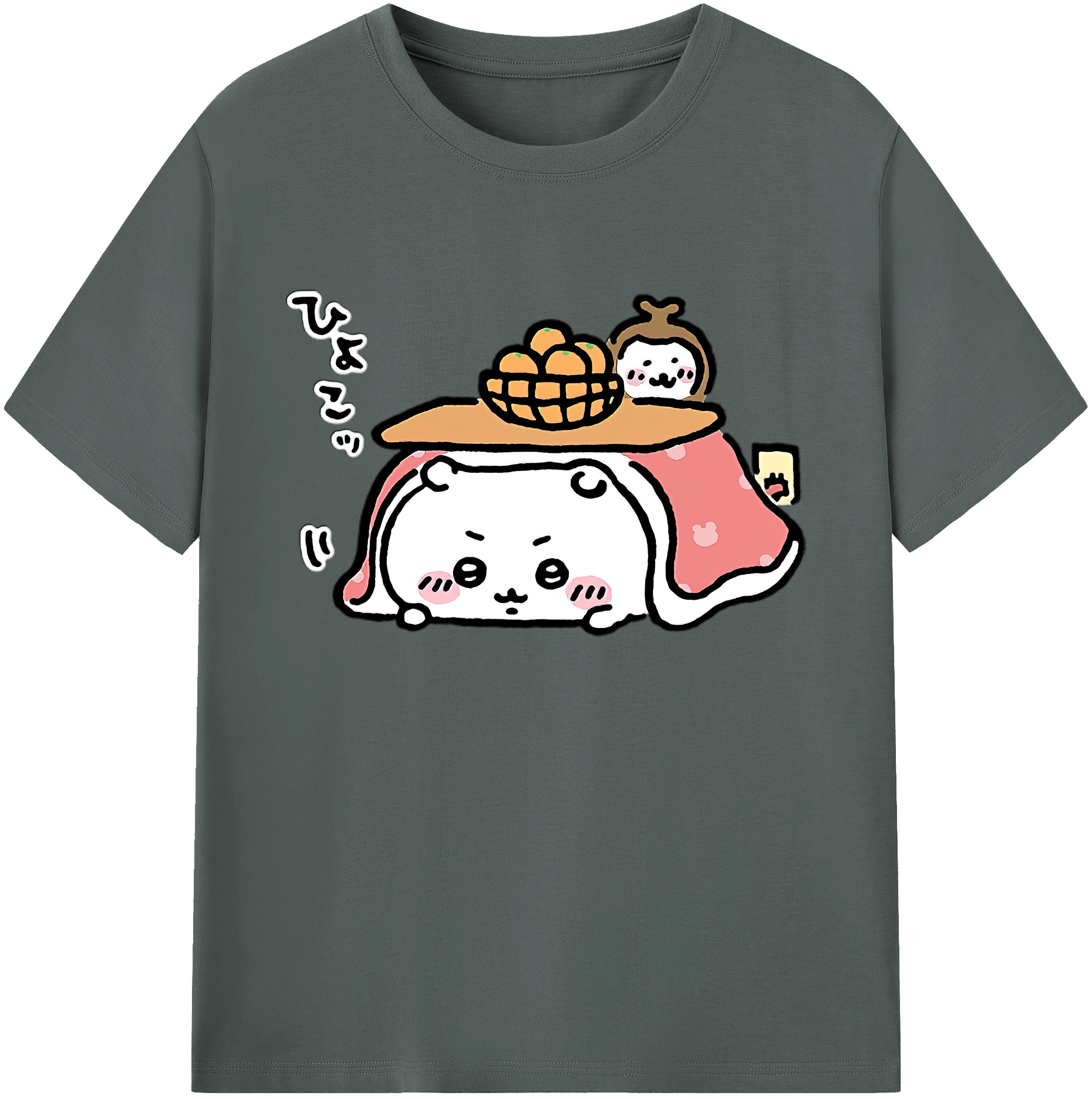 （画像用） ちいかわ ちいかわ Chii-kawa chiikawa 綿100％ メンズ半袖Tシャツ｜肌触りやわらか＆通気性